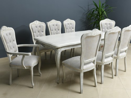 Renesans table white+Arianna chair